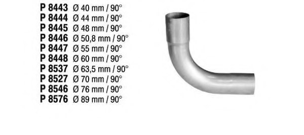 FENNO P8527 Exhaust Pipe, universal